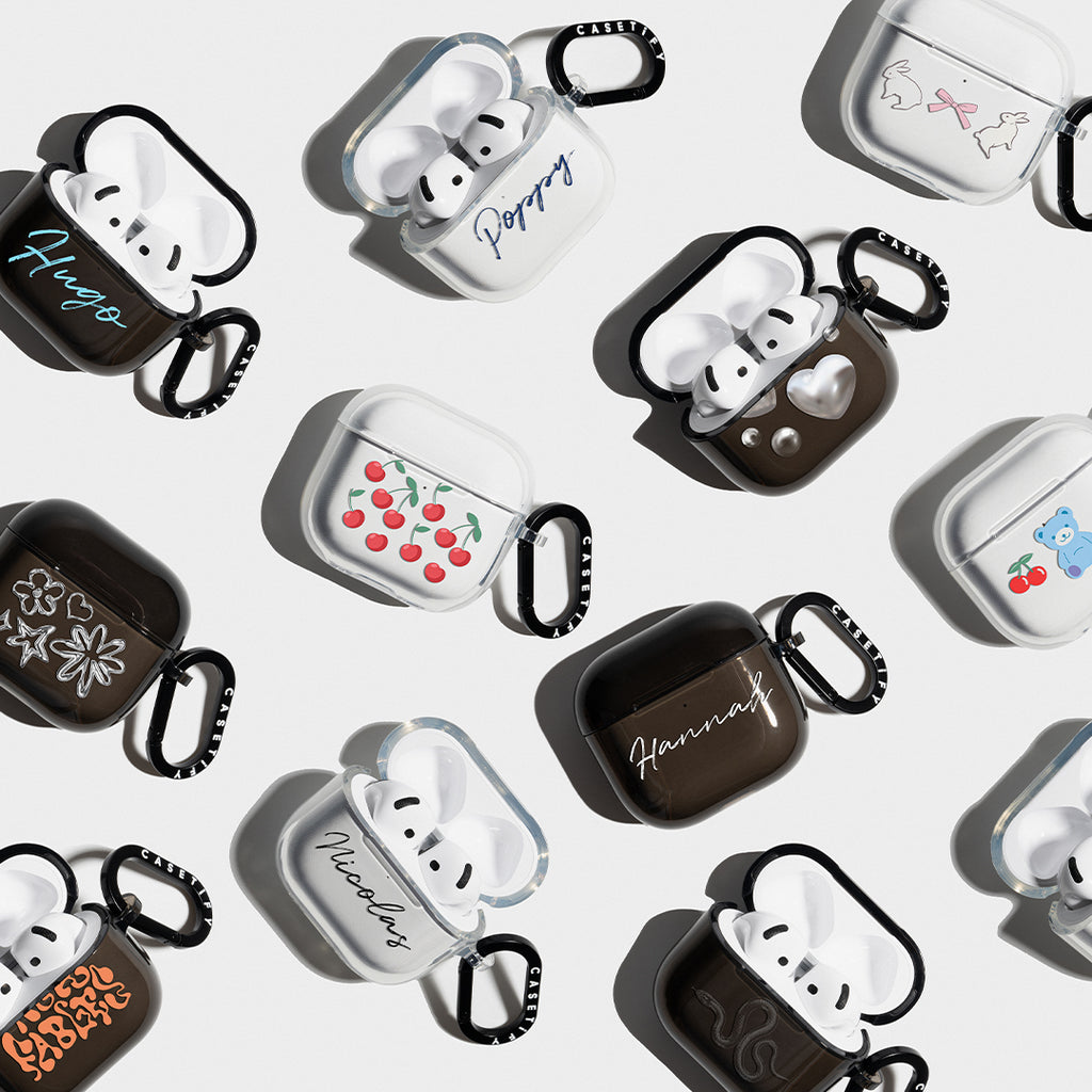 Rainbow Girl by Kristen Peers | AirPods 4 & 5 / Earbuds Impact Case / Pink Fizz | Image 4