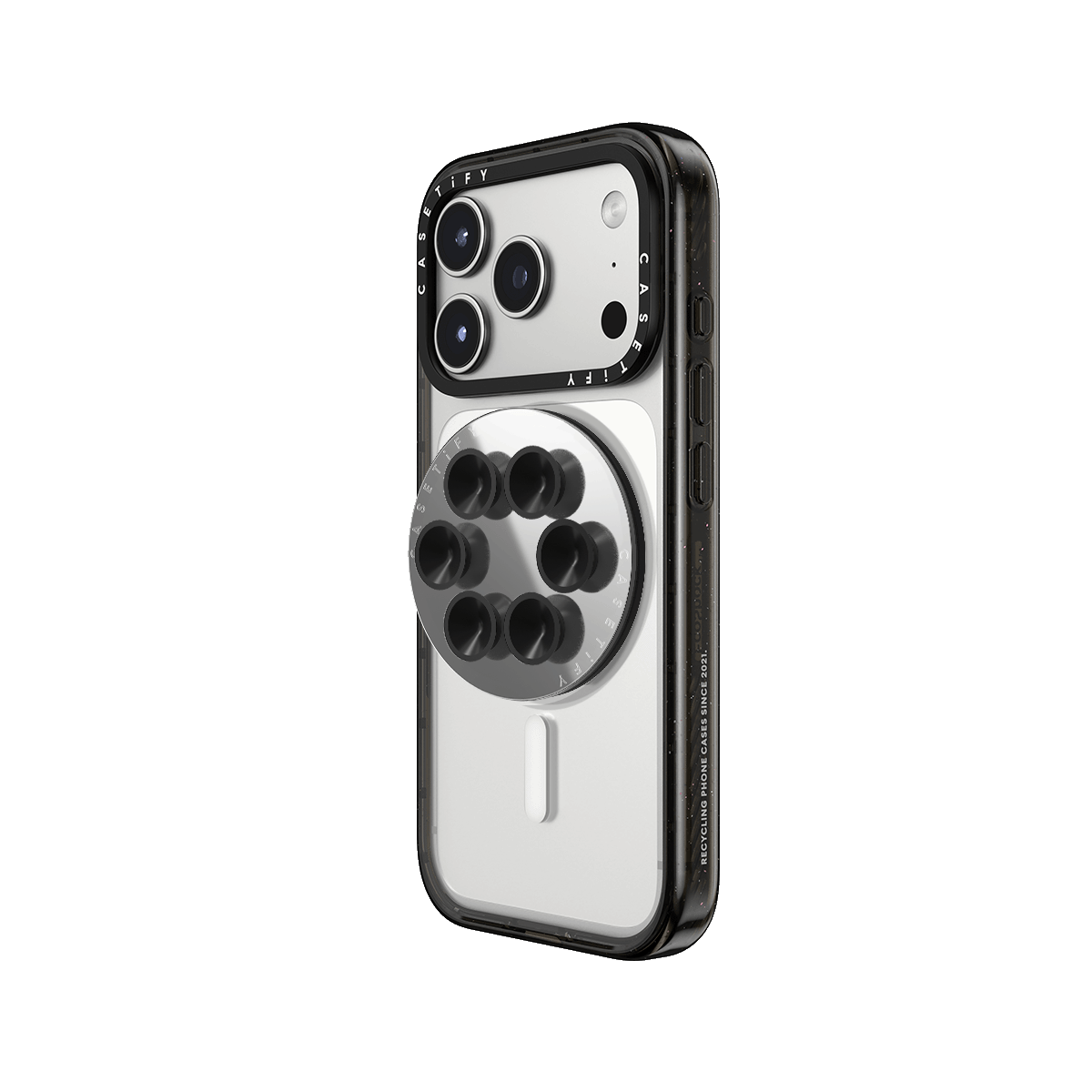 Snappy Snap & Stick Mirror Grip Stand Magsafe Compatible - Black