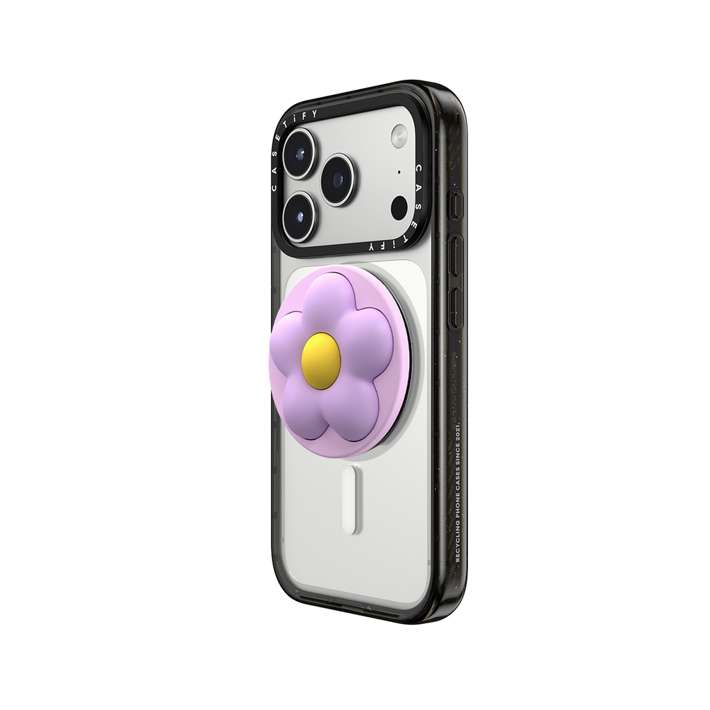 Snappy Flower Grip Stand - Lilac Puffy Flower