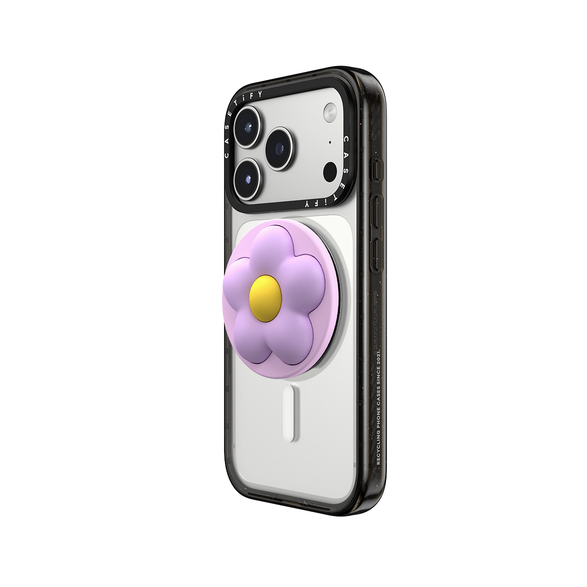Snappy Flower Grip Stand - Lilac Puffy Flower