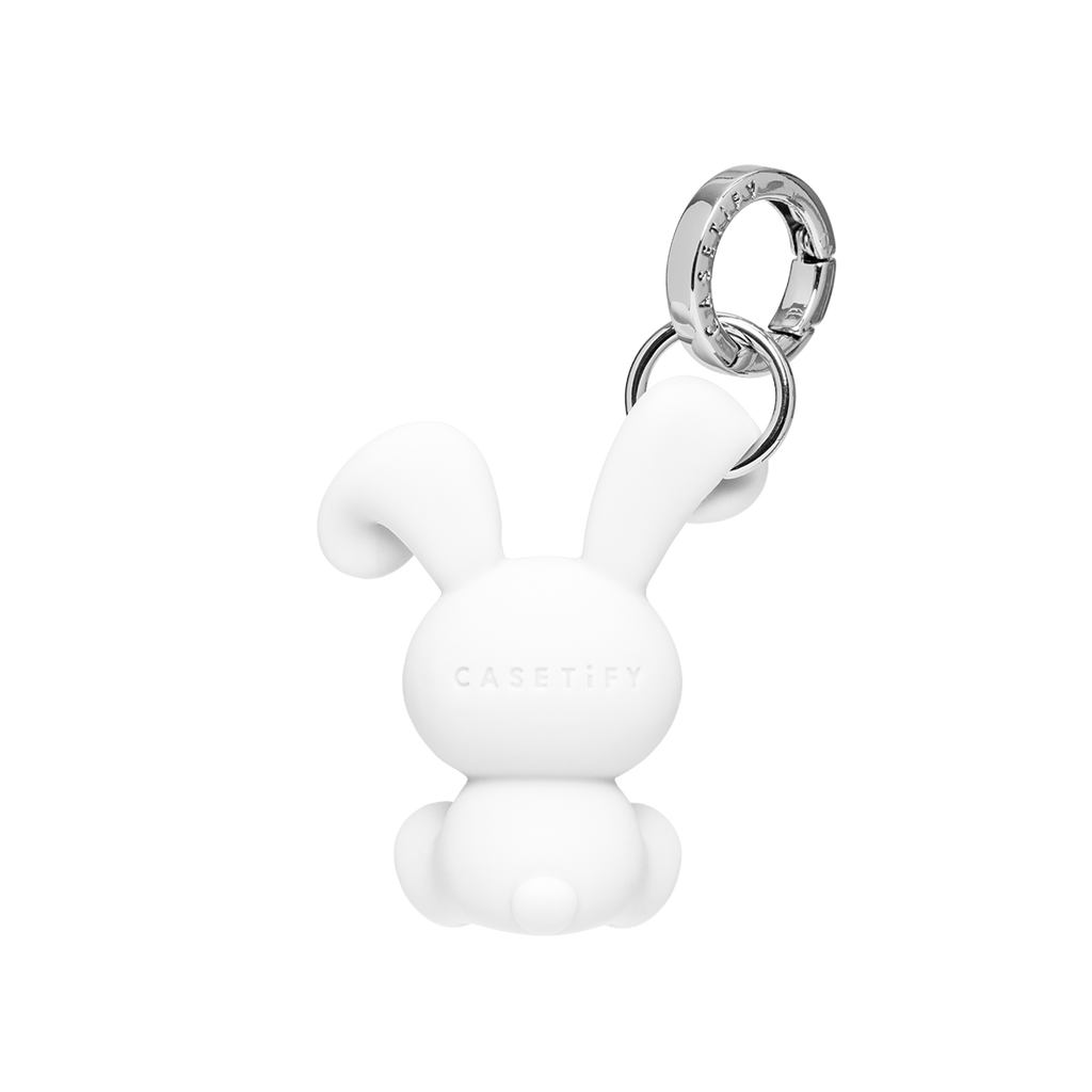 Charm Keychain - Bunny - White