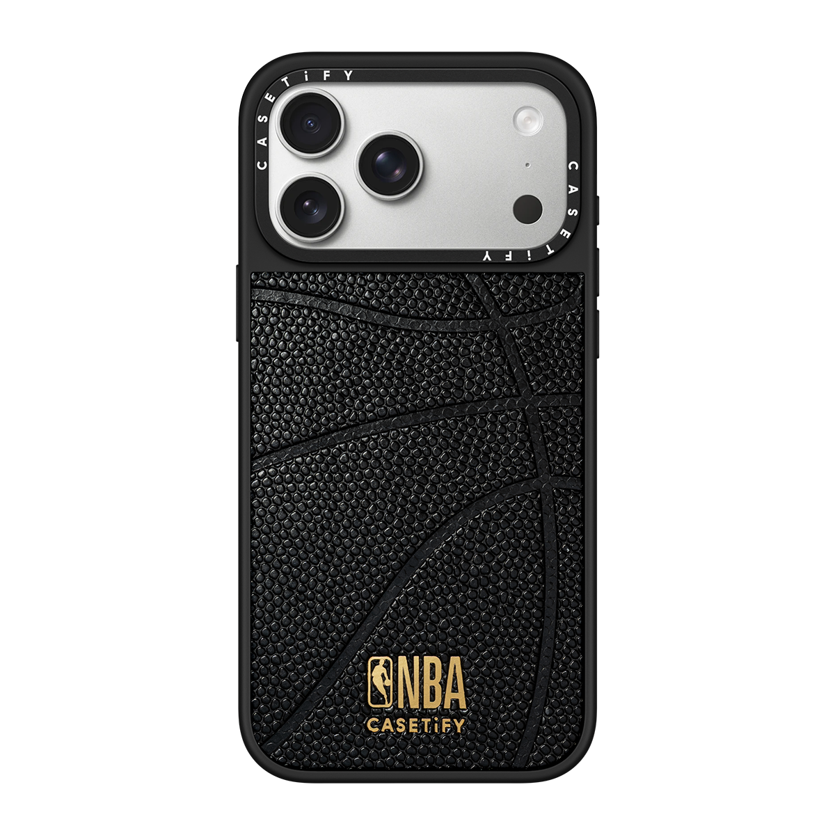 CASETiFY x NBA 2026 iPhone 17 Pro Max Material Grip Case Basketball Leather Case | Image 1