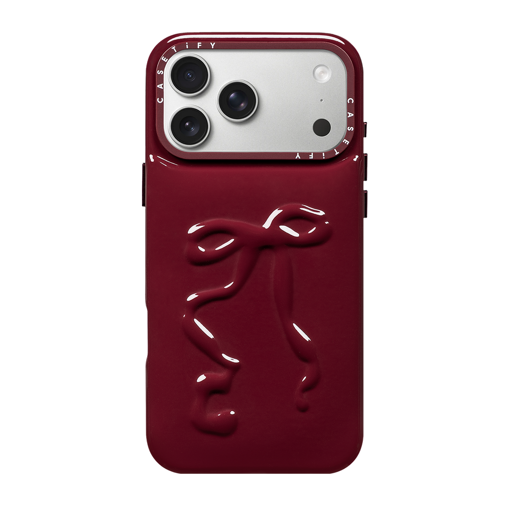 iPhone 17 Pro Max - Pillow Case - Ruby Red Bow | Image 1