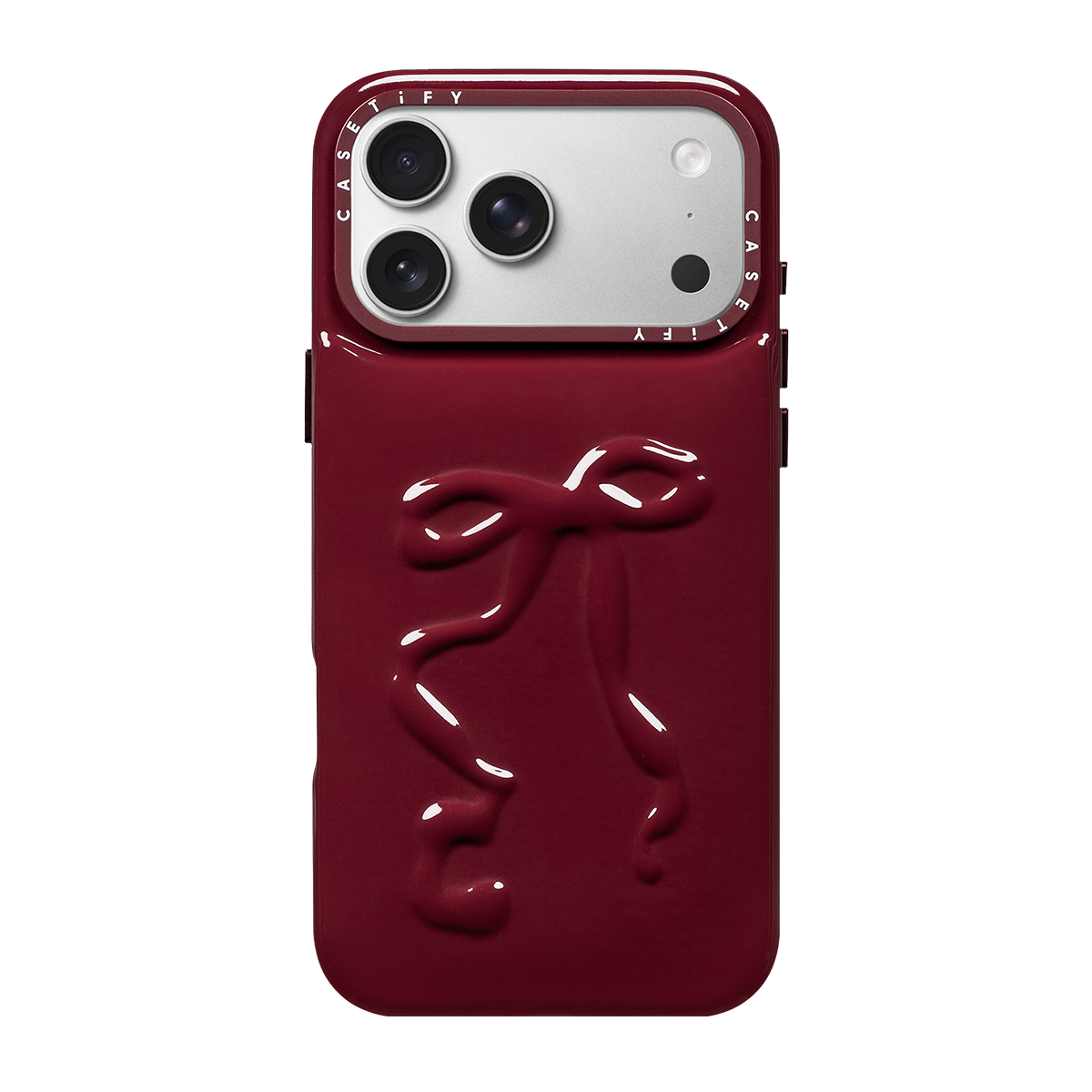 iPhone 17 Pro Max - Pillow Case - Ruby Red Bow | Image 1