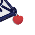 Charm Keychain - Puffy Heart - Cherry Red