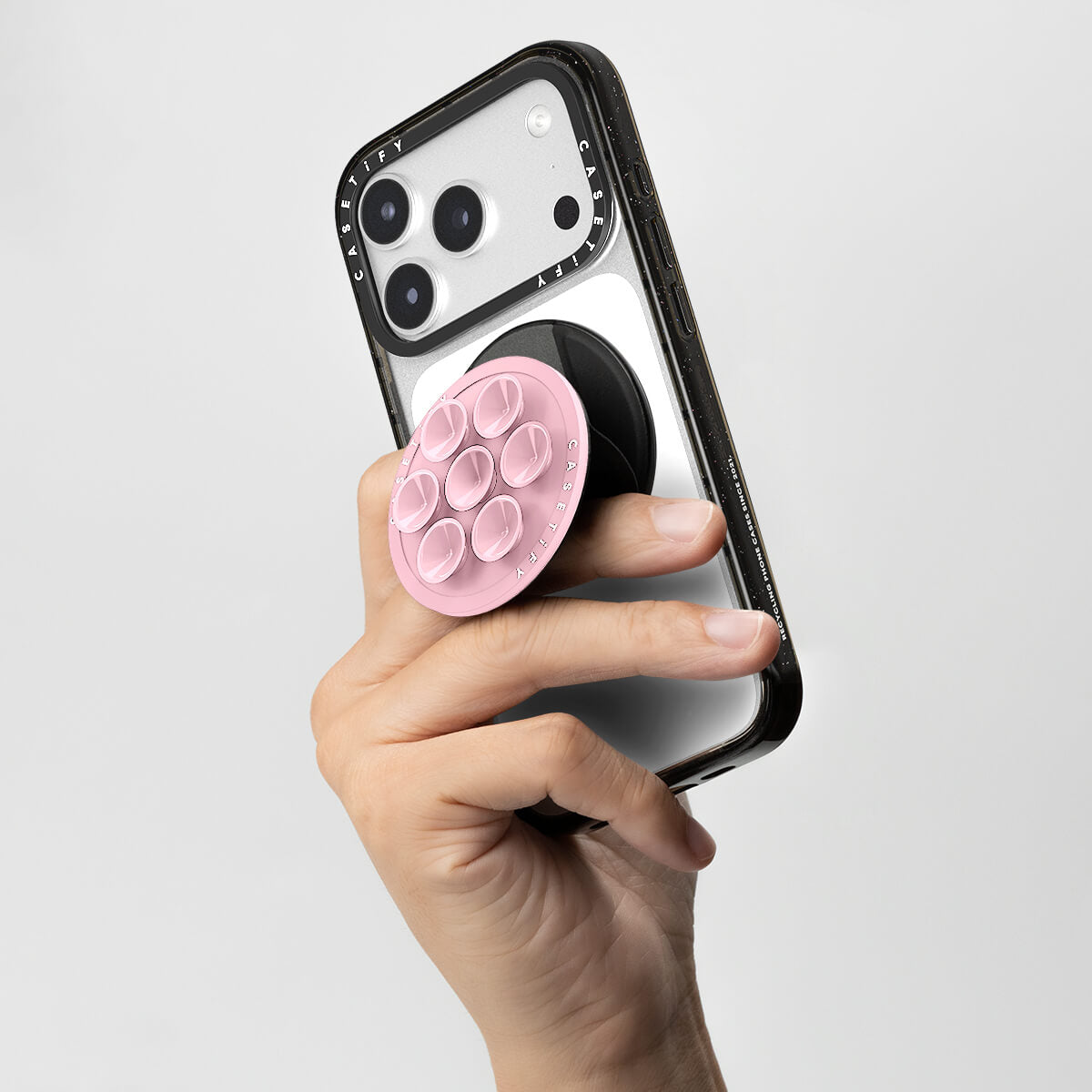 Snappy Snap & Stick Grip Stand MagSafe Compatible - Pink