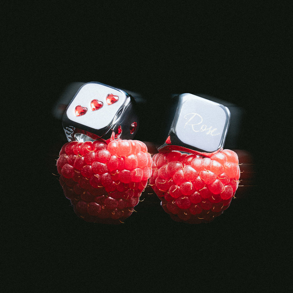 Metal Charm Cube - Red Heart