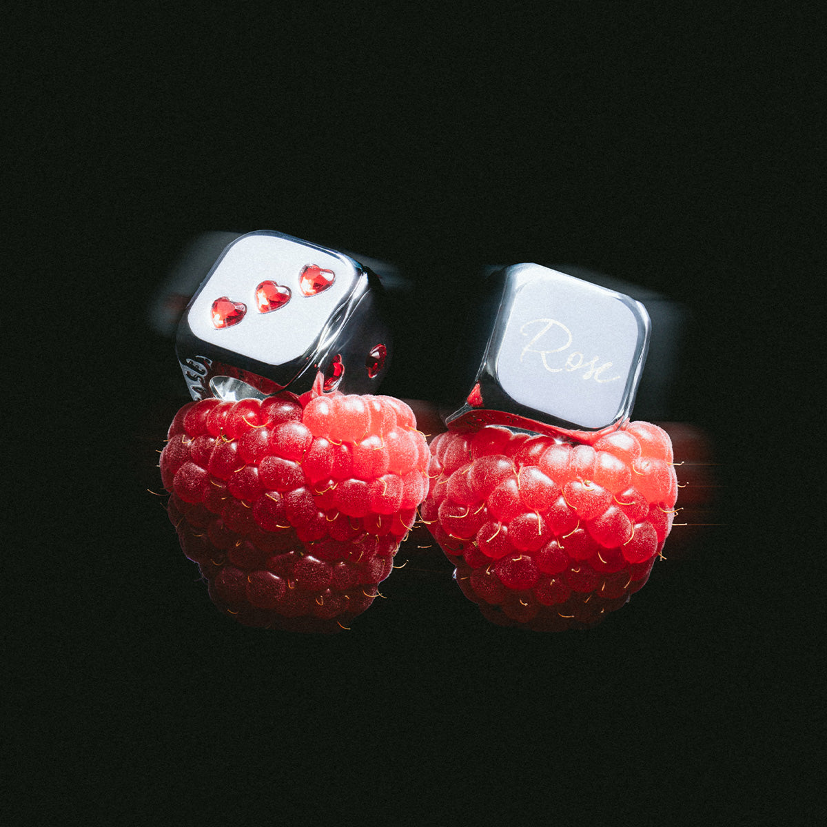 Metal Charm Cube - Red Heart