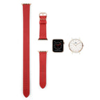 2-in-1 Italian Leather Band 45mm (Series 7-9) - Red