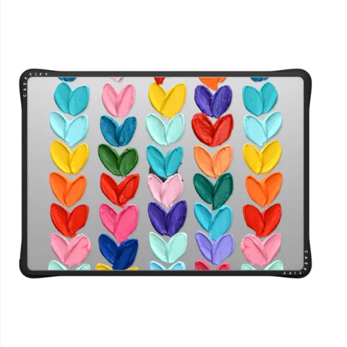 Clear Polka Daubs Hearts | MacBook Pro 14-inch (M1 - M5) / MacBook Impact Case / Black | Image 2