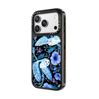 Floral Owls by Papio Press | iPhone 18 Pro Max / Impact Case MagSafe Compatible - Glossy / Glossy Black | Image 2