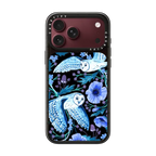 Floral Owls by Papio Press | iPhone 18 Pro Max / Impact Case MagSafe Compatible - Glossy / Glossy Black | Image 1