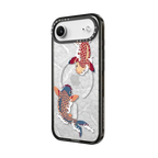 koi fish Japanese tattoo style transparent pattern | iPhone Air / Impact Case MagSafe Compatible / Black | Image 2