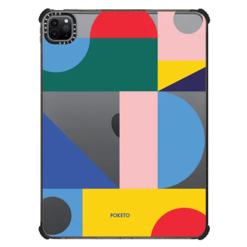 Ping Pong by Poketo | iPad Pro 11-inch (3rd/4th gen) / iPad Impact Case / Black | Image 1