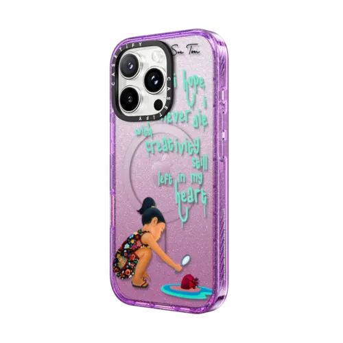 ARTIST FEARS IPHONE CASE BY SUE TSAI | iPhone 16 Pro Max / Impact Case MagSafe Compatible / Glitter Purple | Image 2
