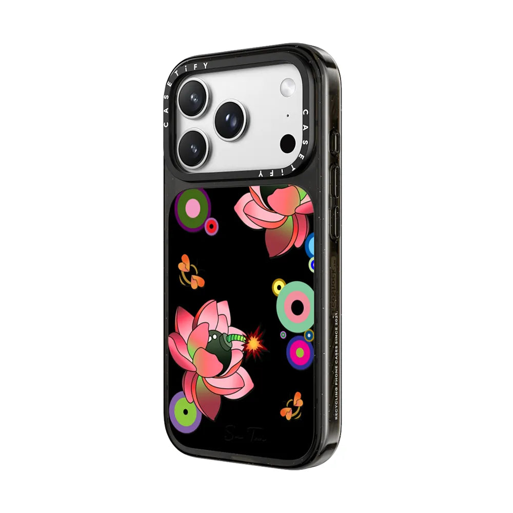 PINK FLOWER BOMB IPHONE CASE BY SUE TSAI