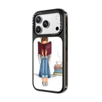 Girl Reading a Book (The Fine Art of Staying In) | iPhone 18 Pro Max / Impact Case MagSafe Compatible - Glossy / Glossy Black | Image 2