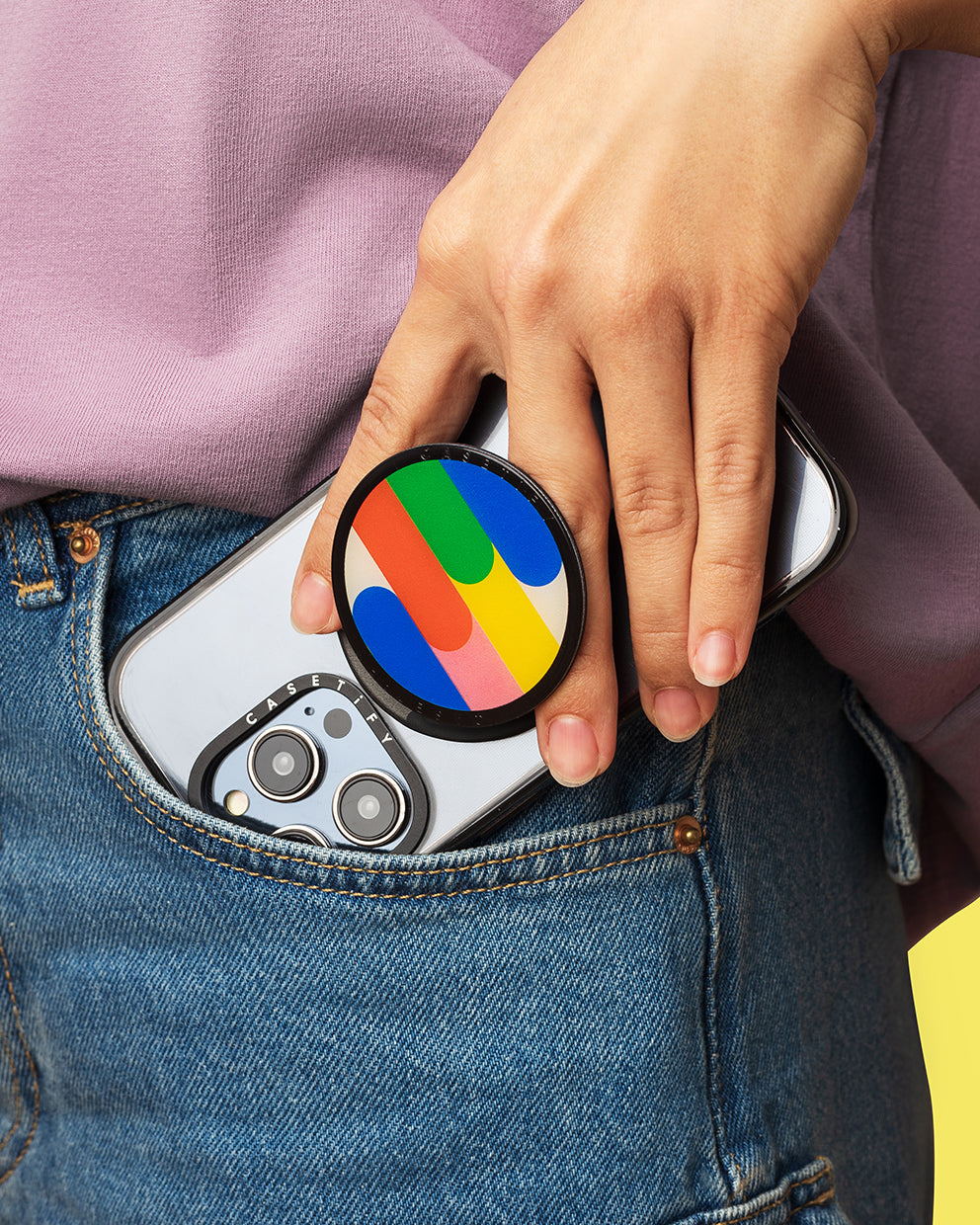 Floral Grip Stand by Eszter Chen | Snappy Grip Stand / Snappy Grip Stand MagSafe Compatible / Black | Image 6