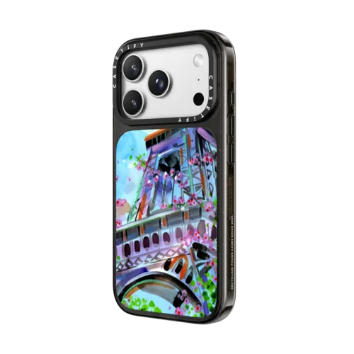 Paris Au Printemps | iPhone 18 Pro / Impact Case MagSafe Compatible - Glossy / Glossy Black | Image 2
