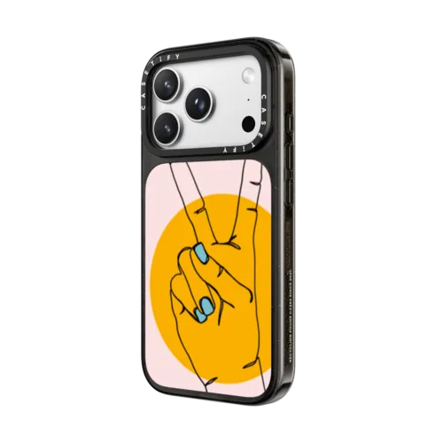 Peace Sign by aLILscribble | iPhone 18 Pro Max / Impact Case MagSafe Compatible - Glossy / Glossy Black | Image 2