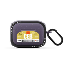 Airport Luggage Tag - Issue 2 - CEB | AirPods Pro 2 / Earbuds Bounce Case / Matte Deep Purple | Image 1