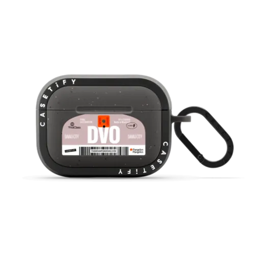 Airport Luggage Tag - Issue 2 - DVO | AirPods Pro 2 / Earbuds Bounce Case / Matte Charcoal | Image 1