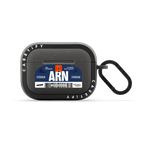 Airport Luggage Tag - Issue 2 - ARN | AirPods Pro 2 / Earbuds Bounce Case / Matte Charcoal | Image 1