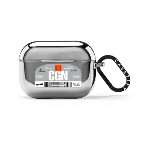 Airport Luggage Tag - Issue 2 - CGN | AirPods Pro 2 / Earbuds Mirror Case / Silver | Image 1