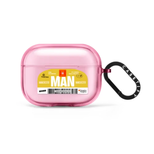 Airport Luggage Tag - Issue 2 - MAN | AirPods Pro 2 / Earbuds Impact Case / Pink Fizz | Image 1