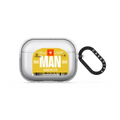 Airport Luggage Tag - Issue 2 - MAN | AirPods Pro 3 / Earbuds Impact Case / Frost | Image 1