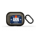 Airport Luggage Tag - Issue 2 - ARN | AirPods Pro 3 / Earbuds Impact Case / Black | Image 1