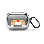 Airport Luggage Tag - Issue 2 - ORD | AirPods Pro 2 / Earbuds Mirror Case / Silver | Image 1