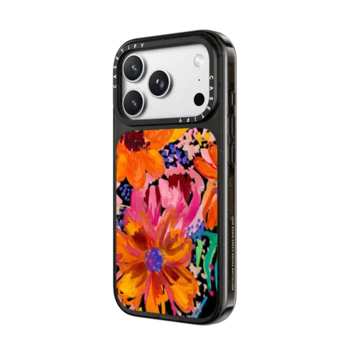 EttaVee Watercolor Fleurs | iPhone 18 Pro Max / Impact Case MagSafe Compatible - Glossy / Glossy Black | Image 2
