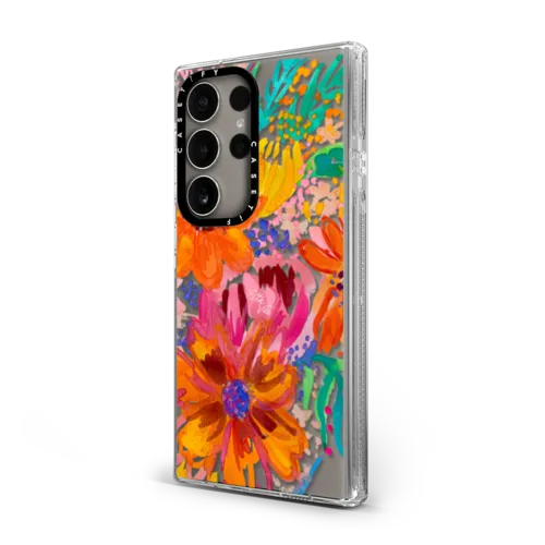 EttaVee Watercolor Fleurs | Galaxy S24 Ultra / Impact Clear Case / Clear | Image 2