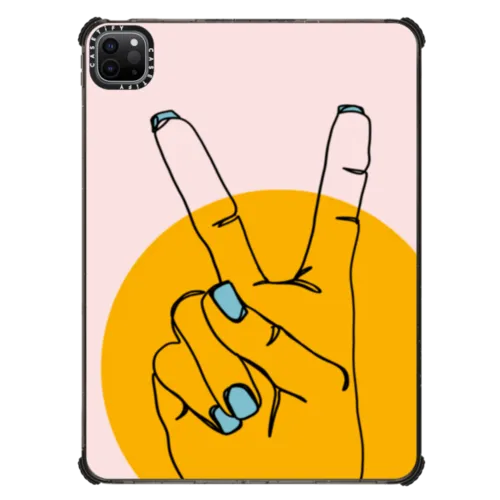 Peace Sign by aLILscribble | iPad Pro 11-inch (3rd/4th gen) / iPad Impact Case / Black | Image 1