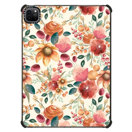 Ivory Vintage Posh iPad folio case | iPad Pro 11-inch (3rd/4th gen) / iPad Impact Case / Black | Image 1