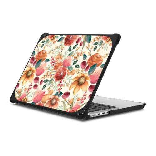 Ivory Vintage Posh MacBook case | MacBook Pro 14-inch (M1 - M5) / MacBook Bounce Case / Black | Image 1