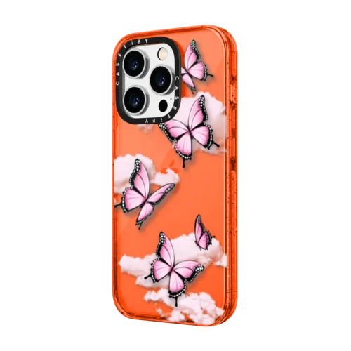 Butterflies - PIA MIA X CASETiFY | iPhone 14 Pro Max / Impact Case / Orange | Image 2