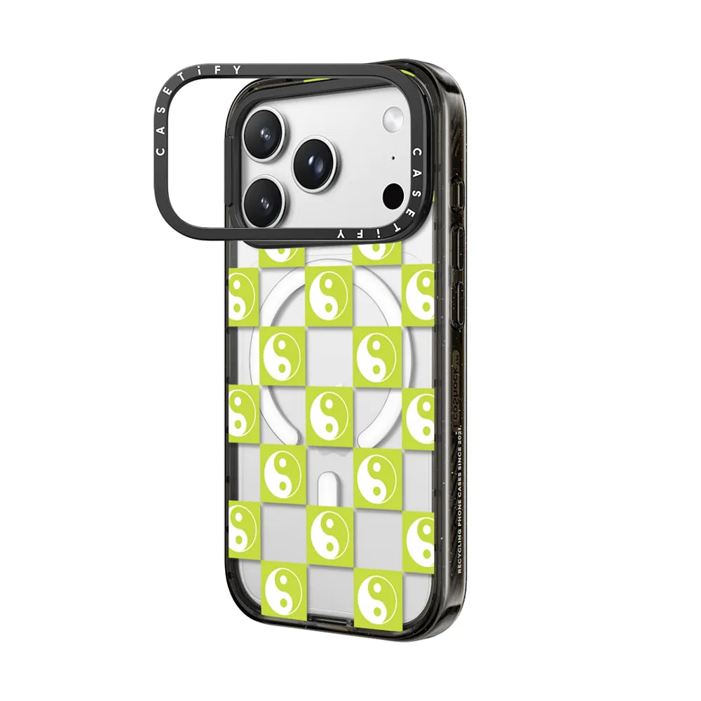 Yin Yang Check Mate - Neon Green