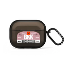 Airport Luggage Tag - Issue 2 - BKK | AirPods Pro 2 / Earbuds Impact Case / Black | Image 1