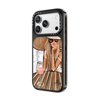 Rose Dreamer (Blonde) Fashion Illustration Case | iPhone 18 Pro Max / Impact Case MagSafe Compatible - Glossy / Glossy Black | Image 2