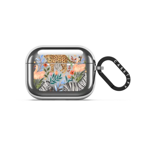 Moody Jungle Airpods Case by ploypisut | AirPods Pro 3 / Earbuds Mirror Case / Silver | Image 1