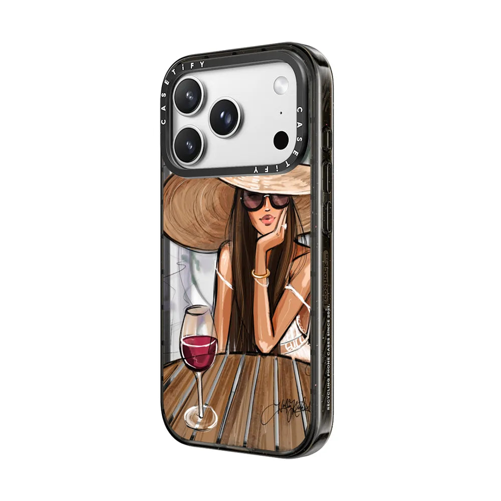 Dreamer with Red Wine (Fashion Illustration)