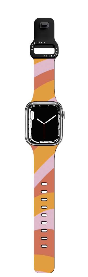 Coral Waves by Oh So Graceful | Apple Watch Series 7-9 (45mm) / Impact Band / Black | Image 1