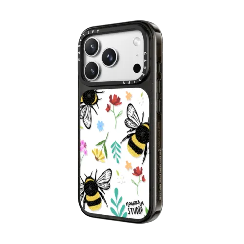 Bees In Love | iPhone 18 Pro Max / Impact Case MagSafe Compatible - Glossy / Glossy Black | Image 2