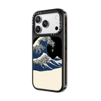 The Great Wave of Pugs | iPhone 18 Pro Max / Impact Case MagSafe Compatible - Glossy / Glossy Black | Image 2