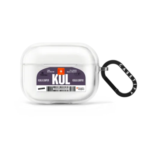 Airport Luggage Tag - Issue 2 - KUL | AirPods Pro 2 / Earbuds Impact Case / Frost | Image 1