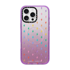 Electric Rainbow | iPhone 16 Pro Max / Impact Case MagSafe Compatible / Glitter Purple | Image 1