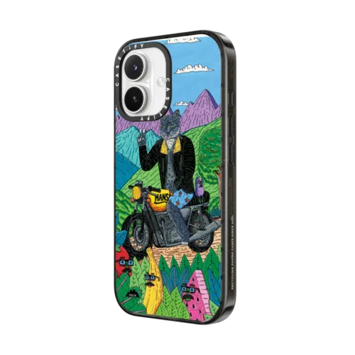 Hansa the Cat Phone Case by Mulga | iPhone 17 / Impact Case MagSafe Compatible / Black | Image 2