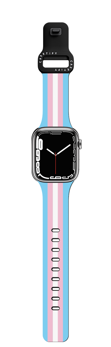 Transgender Flag | Apple Watch Series 7-9 (45mm) / Impact Band / Black | Image 1